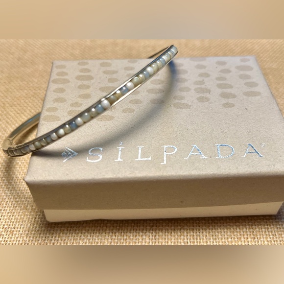 Silpada Flexible Mother-of-Pearl Bangle - Picture 1 of 9